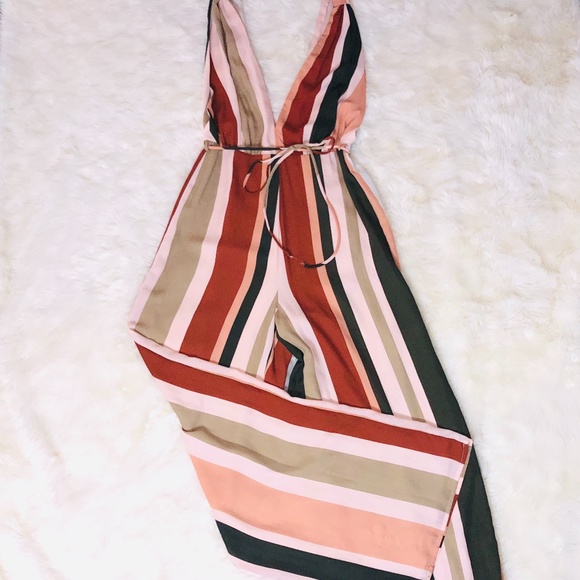 4Si3nna Striped Jumpsuit - Picture 1 of 8